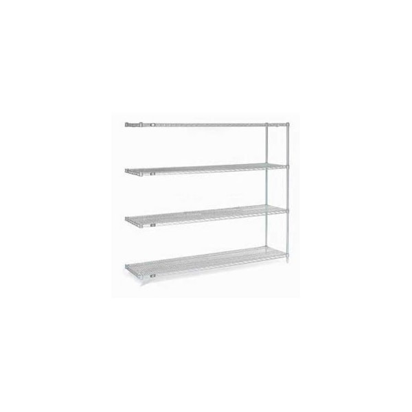 Global Equipment Nexel Stainless Steel Wire Shelving Add-On 60"W x 24"D x 86"H A24608S - main
